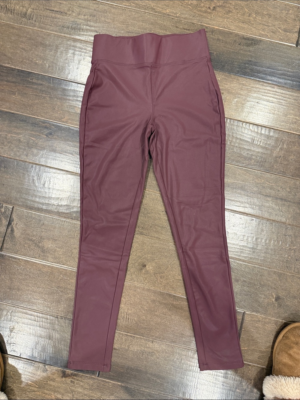 High-Waist Maroon Leggings